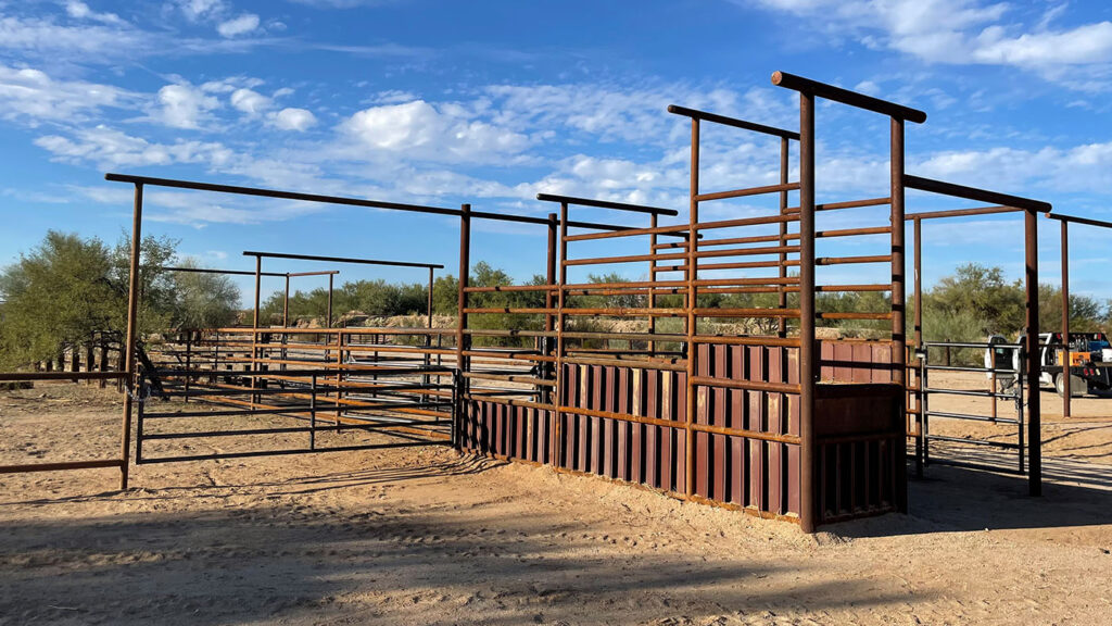 custom welding services - oil pipe fence